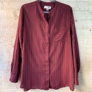 Old Navy burgundy button up tunic